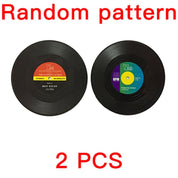 Six Piece Retro Style Vinyl Record Coaster Set - The House Of BLOC