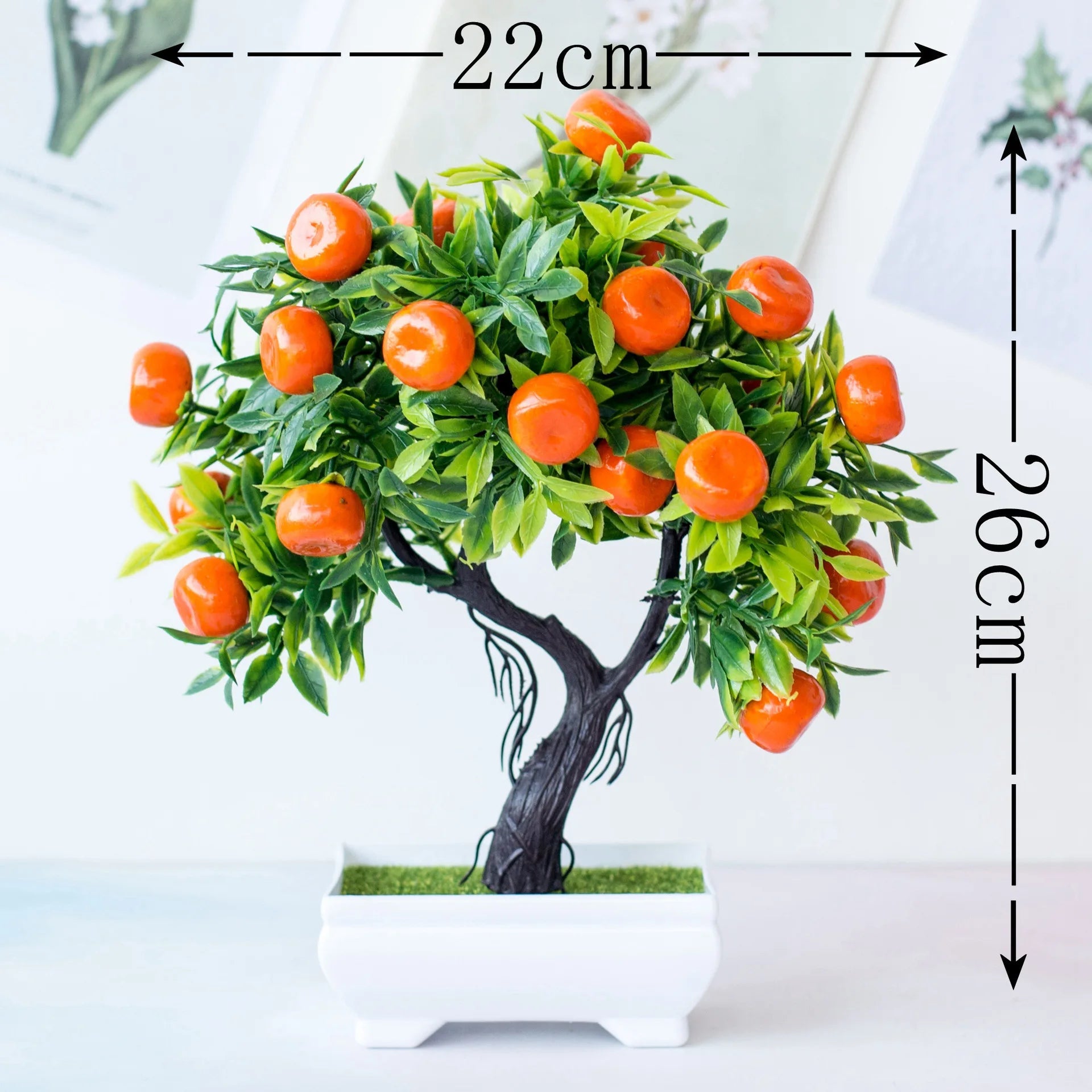 Small Artificial Potted Bonsai Fruit Tree - The House Of BLOC