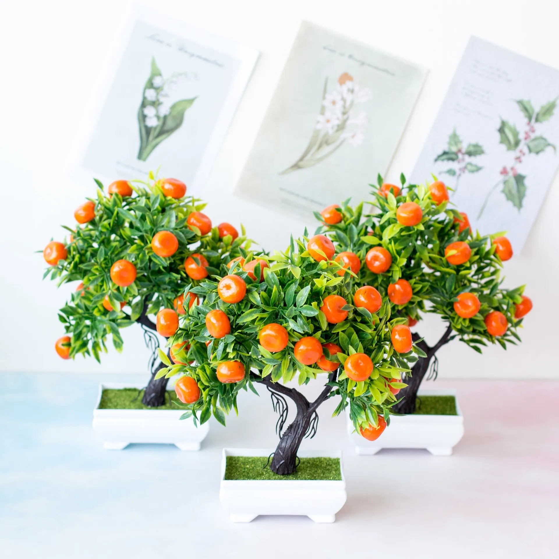 Small Artificial Potted Bonsai Fruit Tree - The House Of BLOC