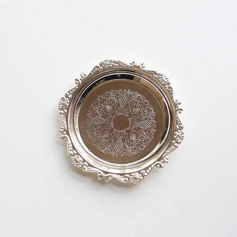 Small Round Metal or Glass Decorative Tray - The House Of BLOC