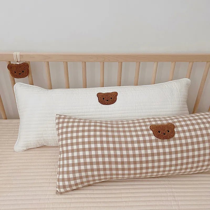 Soft Embroidered Teddy Bear Pillow - The House Of BLOC