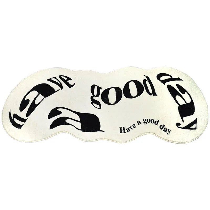 Soft Fur “have a good day” Floor Rugs - The House Of BLOC