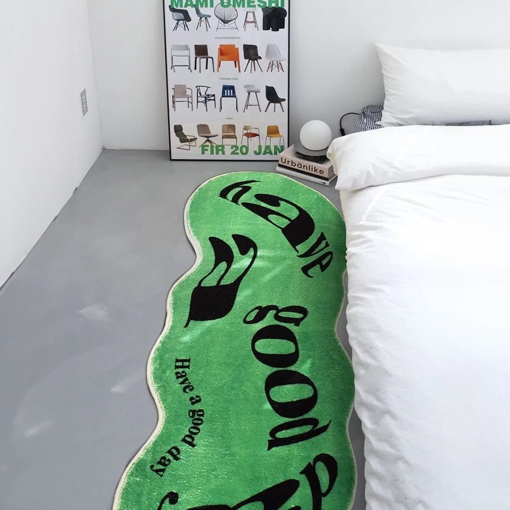 Soft Fur “have a good day” Floor Rugs - The House Of BLOC