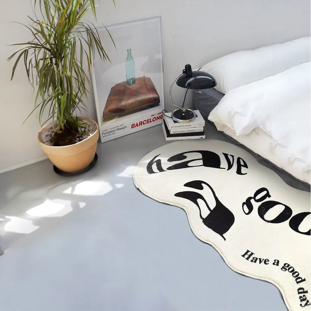 Soft Fur “have a good day” Floor Rugs - The House Of BLOC