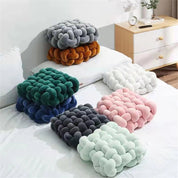 Soft Plush Crocheted Knot Sofa Cushion - The House Of BLOC