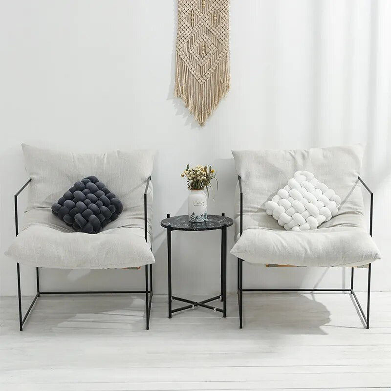 Soft Plush Square Knot Cushion - The House Of BLOC