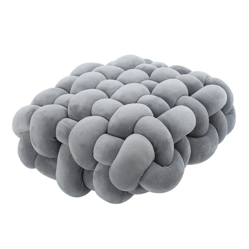Soft Plush Square Knot Cushion - The House Of BLOC
