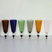 Solid Colour Beaded Stem Glass - The House Of BLOC