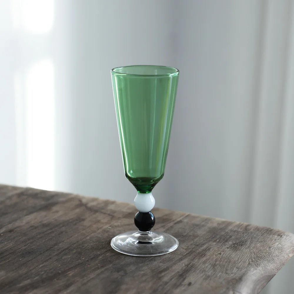 Solid Colour Beaded Stem Glass - The House Of BLOC