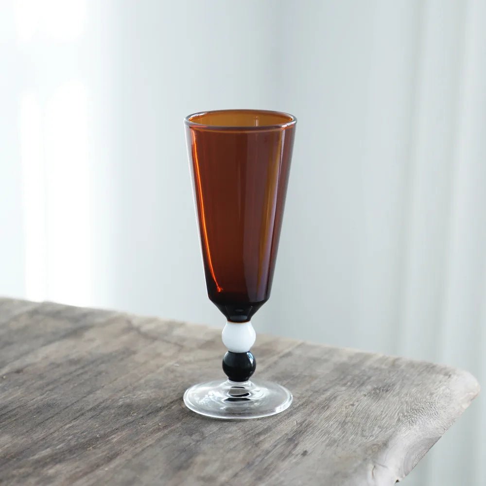 Solid Colour Beaded Stem Glass - The House Of BLOC