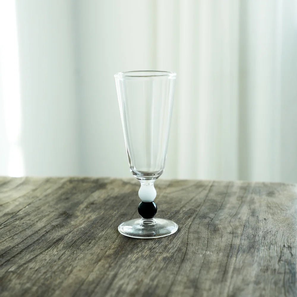 Solid Colour Beaded Stem Glass - The House Of BLOC