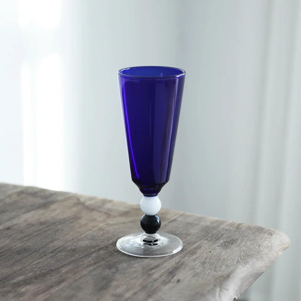 Solid Colour Beaded Stem Glass - The House Of BLOC