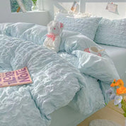 Solid Colour Seersucker Single Bedding Set - The House Of BLOC
