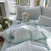 Solid Colour Seersucker Single Bedding Set - The House Of BLOC