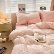 Solid Colour Seersucker Single Bedding Set - The House Of BLOC