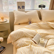 Solid Colour Seersucker Single Bedding Set - The House Of BLOC