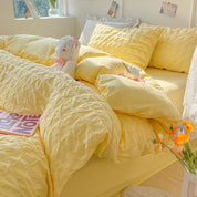 Solid Colour Seersucker Single Bedding Set - The House Of BLOC
