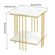 Square Marble Top End Side Table - The House Of BLOC