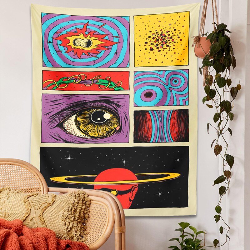 Starry Sky Psychedelic Tapestry Wall Hanging - The House Of BLOC