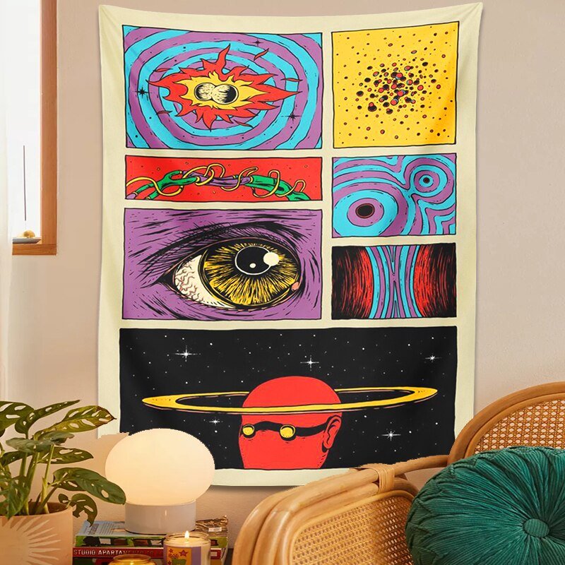 Starry Sky Psychedelic Tapestry Wall Hanging - The House Of BLOC