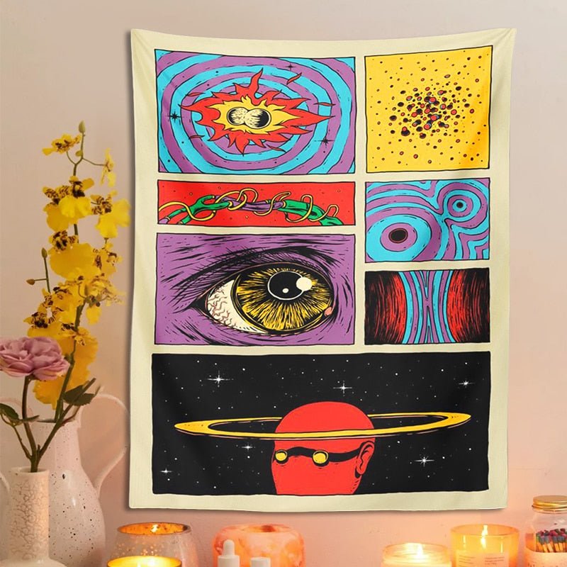 Starry Sky Psychedelic Tapestry Wall Hanging - The House Of BLOC