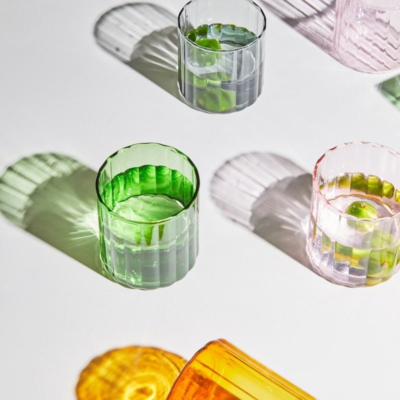 Striped Glass Cups - The House Of BLOC