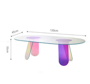 Stylish Iridescent Acrylic Side Table - The House Of BLOC