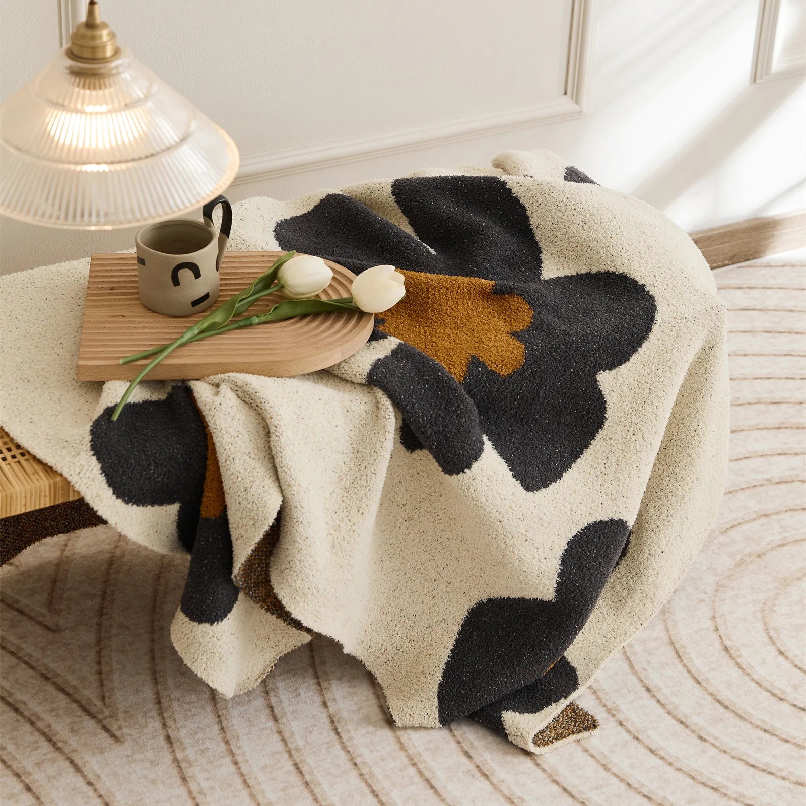 Super Soft Cosy Floral Pattern Blanket - The House Of BLOC