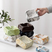Textured Marble Effect Ceramic Ashtray - The House Of BLOC