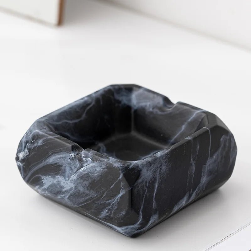 Textured Marble Effect Ceramic Ashtray - The House Of BLOC