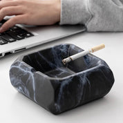 Textured Marble Effect Ceramic Ashtray - The House Of BLOC