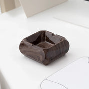 Textured Marble Effect Ceramic Ashtray - The House Of BLOC