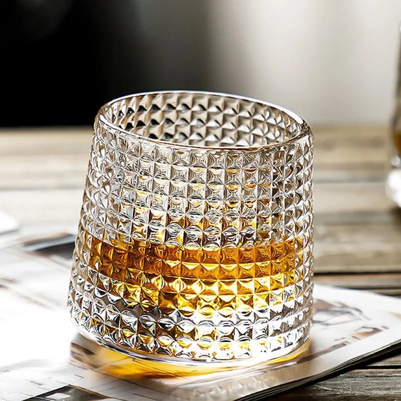 Textured Ripple Effect Whisky Glass - The House Of BLOC