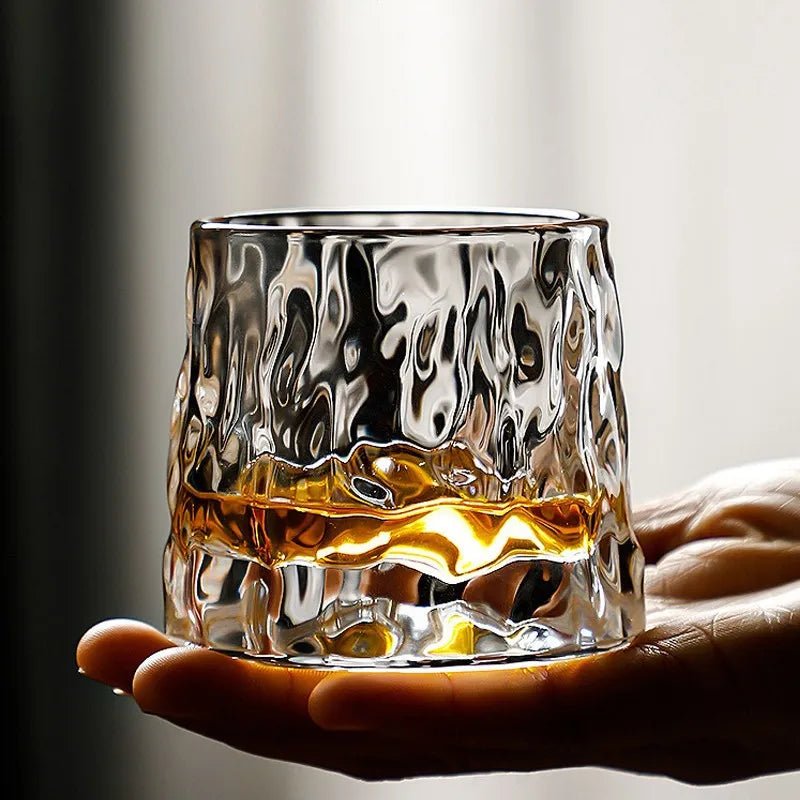 Textured Ripple Effect Whisky Glass - The House Of BLOC