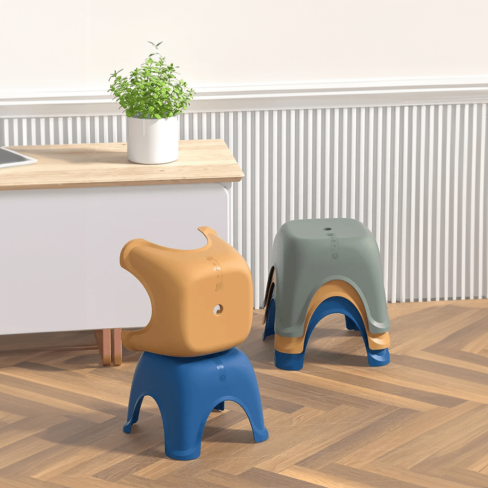 Thickened Plastic Stackable Square Stool - The House Of BLOC