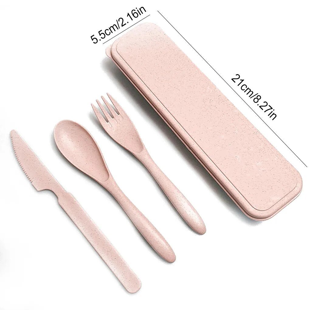 Three Piece Wheat Straw Cutlery Set - The House Of BLOC