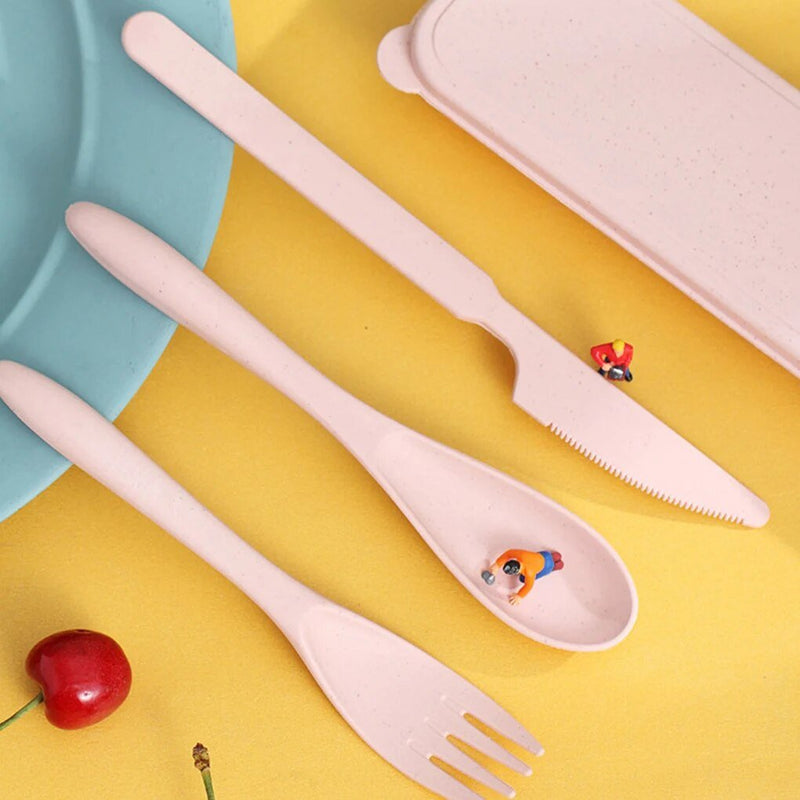 Three Piece Wheat Straw Cutlery Set - The House Of BLOC