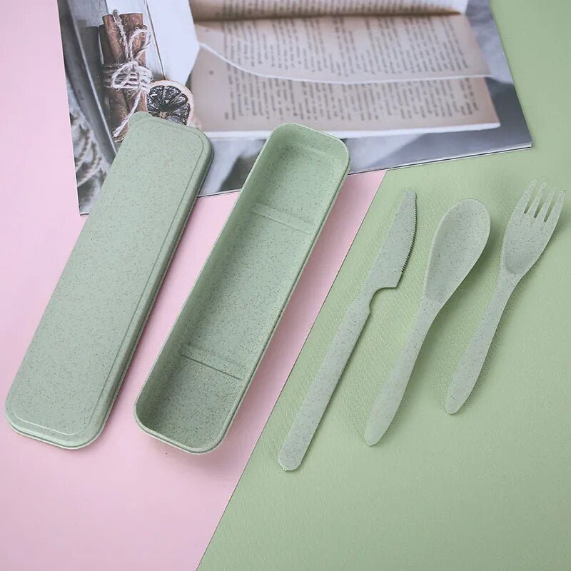 Three Piece Wheat Straw Cutlery Set - The House Of BLOC