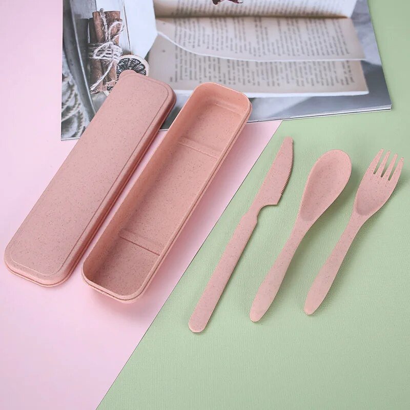 Three Piece Wheat Straw Cutlery Set - The House Of BLOC