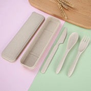 Three Piece Wheat Straw Cutlery Set - The House Of BLOC