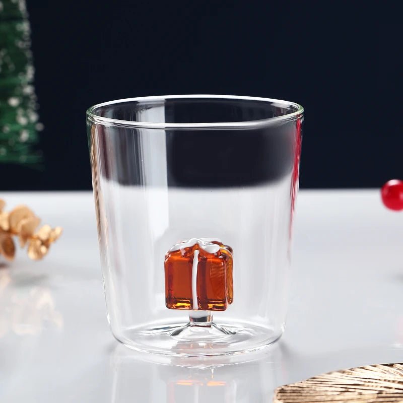 Transparent Christmas Glass Cup With Optional Gift Box - The House Of BLOC