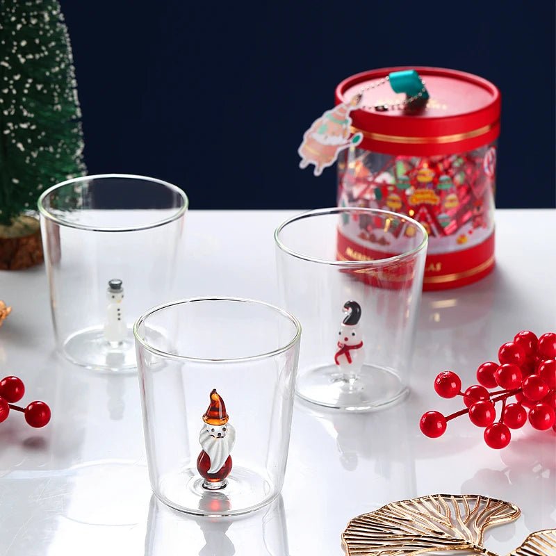 Transparent Christmas Glass Cup With Optional Gift Box - The House Of BLOC