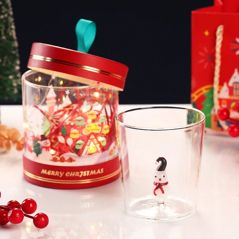 Transparent Christmas Glass Cup With Optional Gift Box - The House Of BLOC