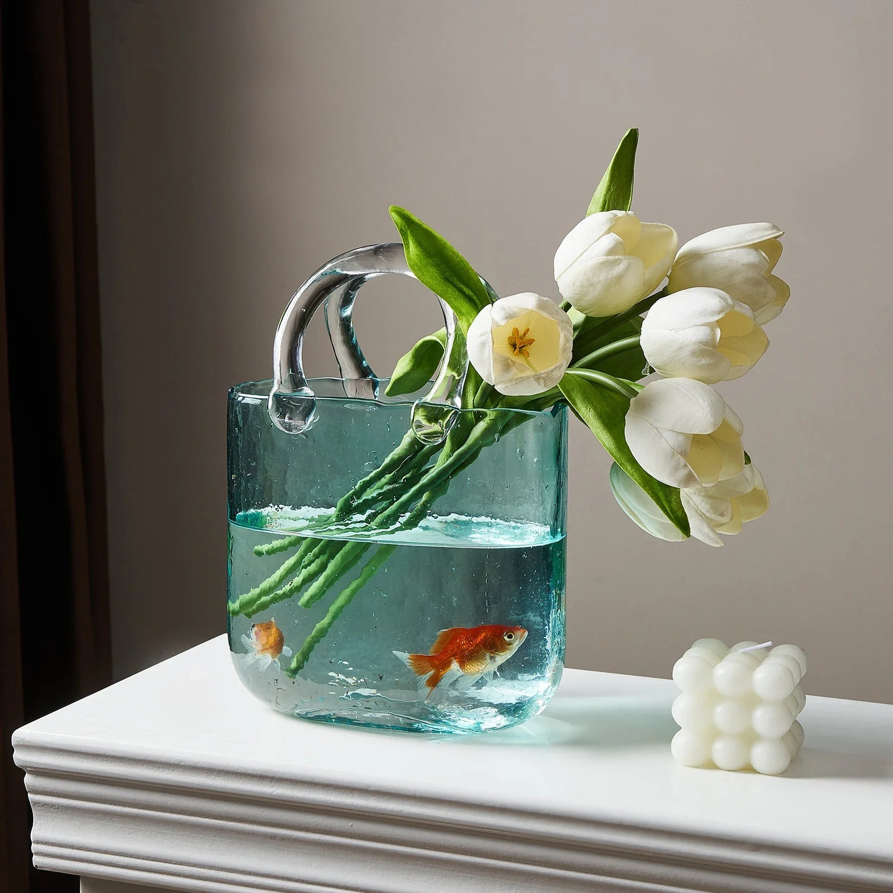 Transparent Pastel 'Handbag' Shape Vase - The House Of BLOC