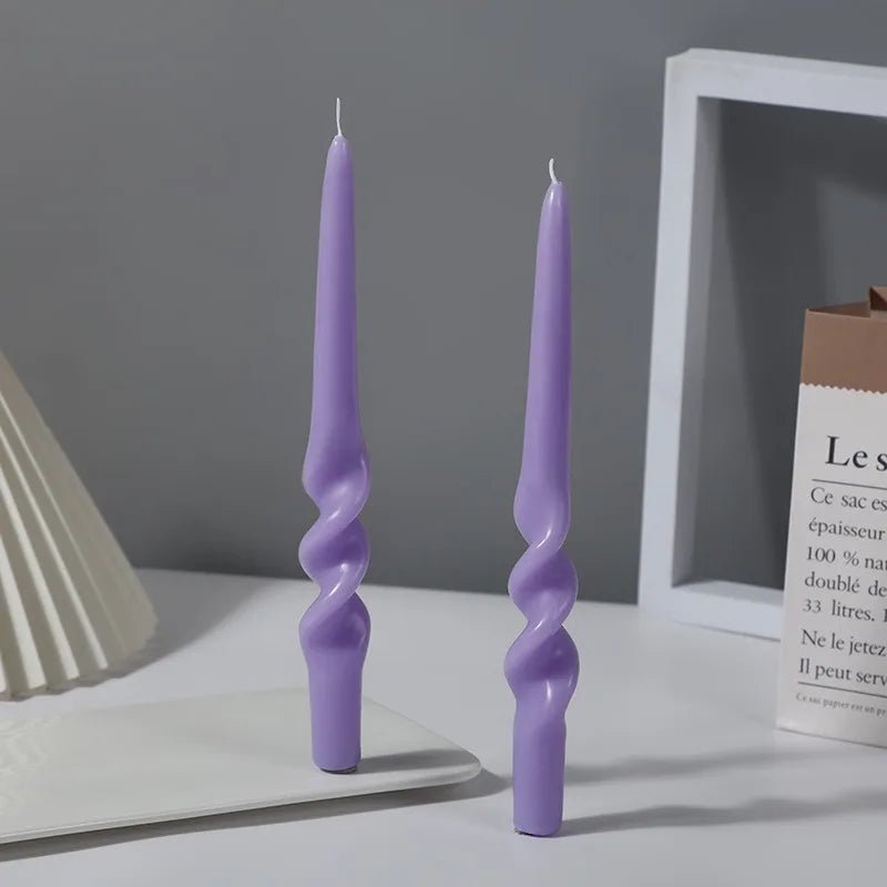 Two Pastel Coloured Household Candles - The House Of BLOC