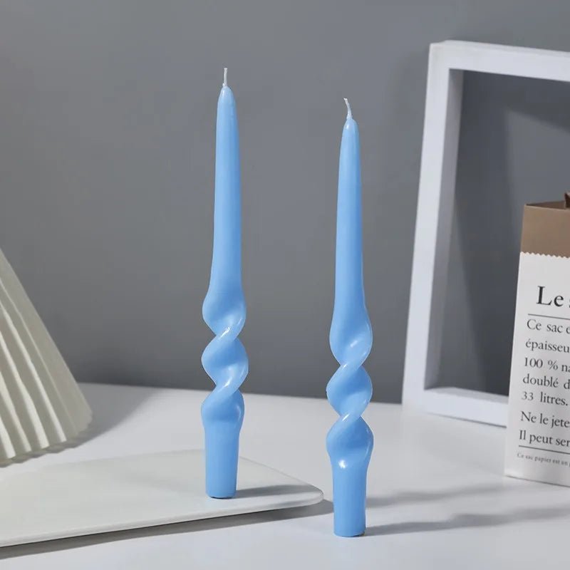 Two Pastel Coloured Household Candles - The House Of BLOC