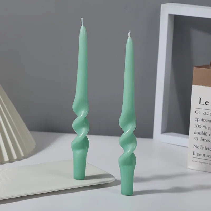 Two Pastel Coloured Household Candles - The House Of BLOC