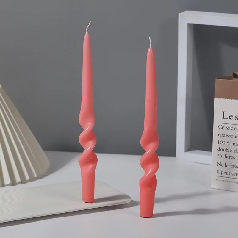 Two Pastel Coloured Household Candles - The House Of BLOC