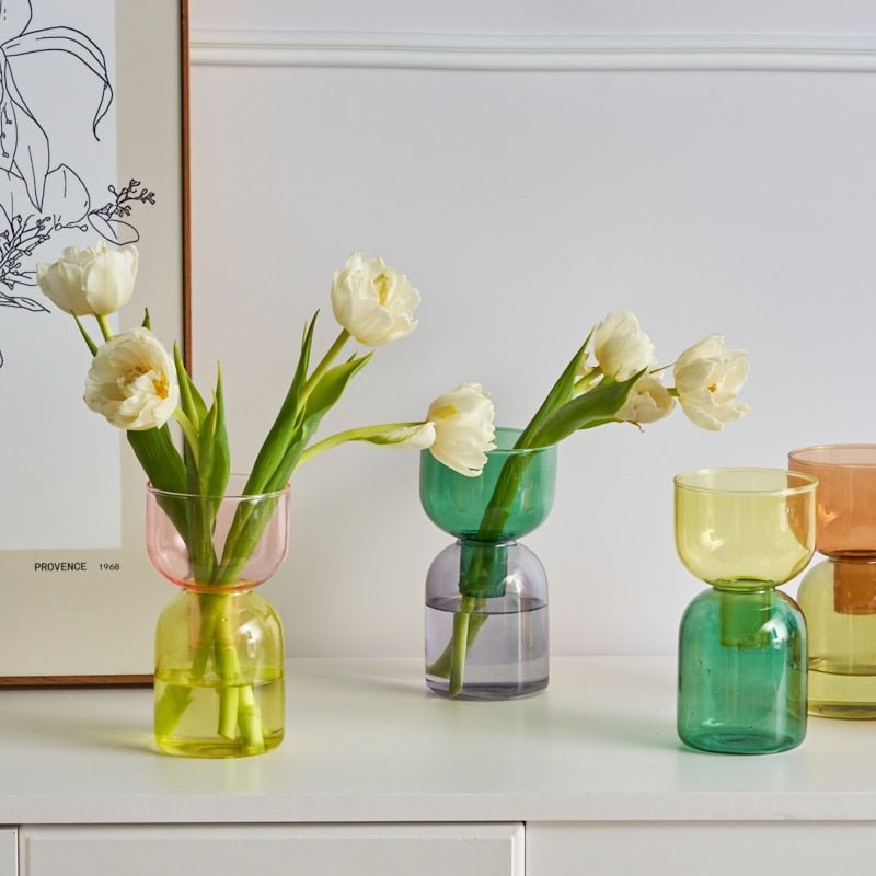 Two Piece Mini Bud Vase Terrarium Set - The House Of BLOC