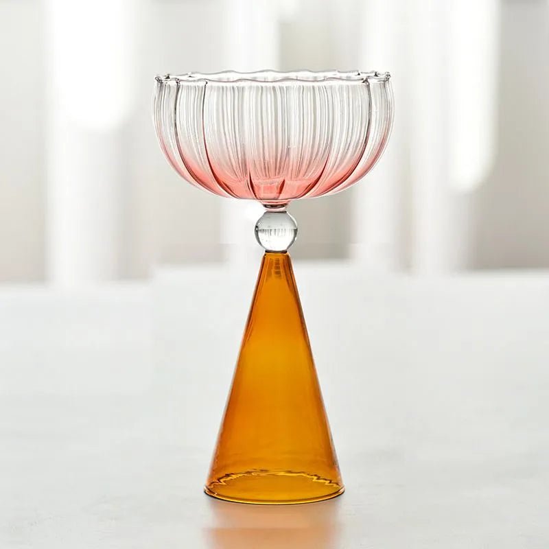 Two Tone Coloured Ripple Style Glass - The House Of BLOC